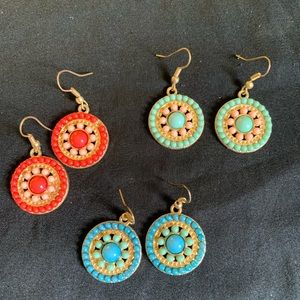 Earring Trio Colorful Small